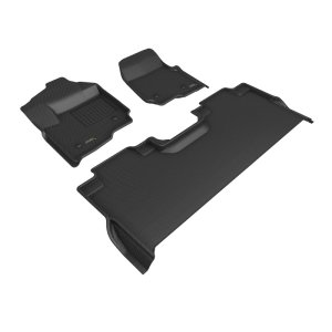Ford F-250 Floor Mat Set - 3D MAXpider - Kagu - Black - `23-`26 Ford F-250 Floor Mat Set - 3D MAXpider - Kagu - Black - `23-`26